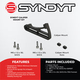 Syndyt Caliper Mount Kit with Aluminum Post Mount for 140mm Brake Rotor for Syndyt PRO/EXPERT BMX Bike Frames, Includes Stainless Steel M6 Screws